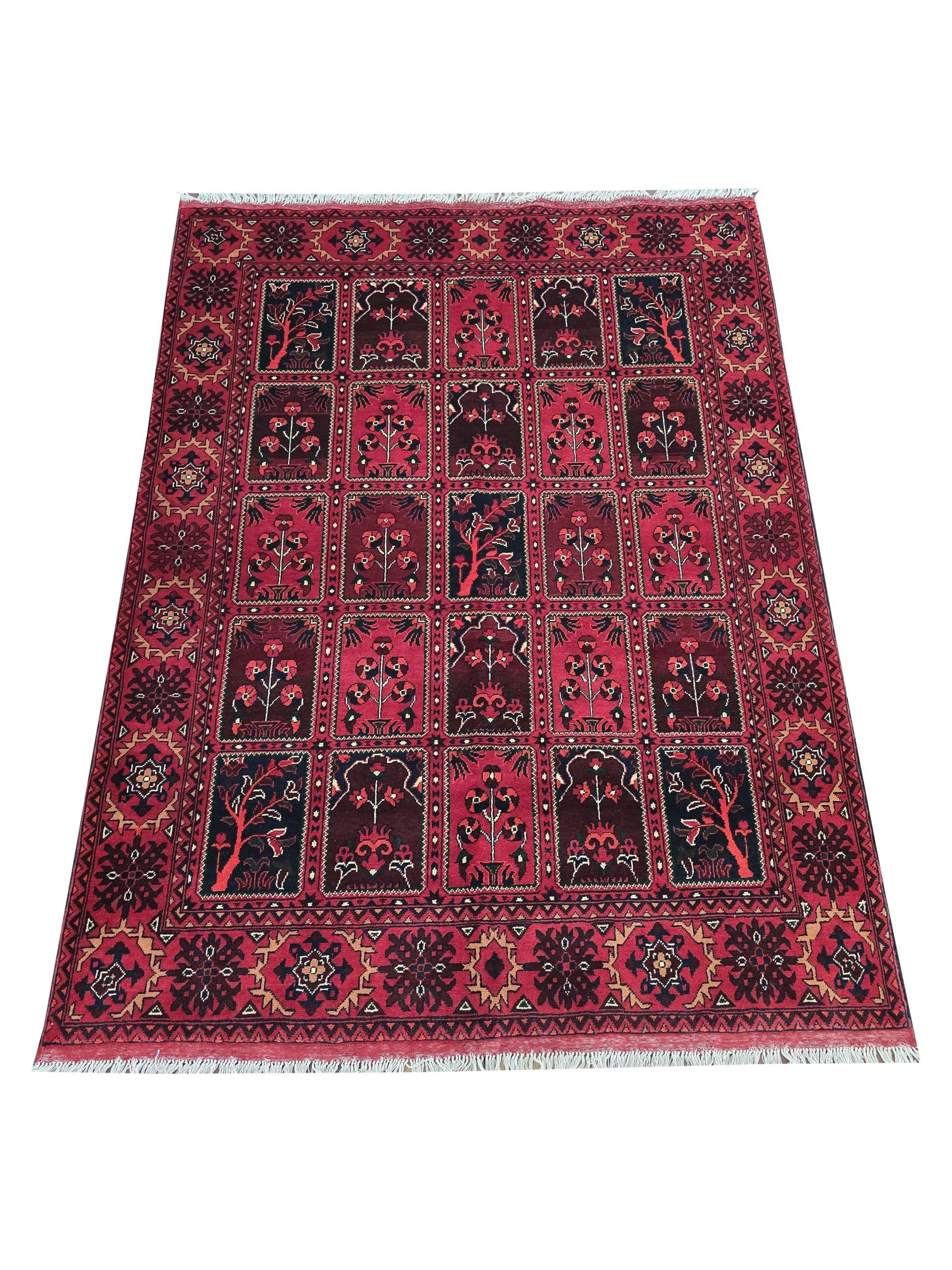 Burgundy Garden Carpet 204 x 158 CM