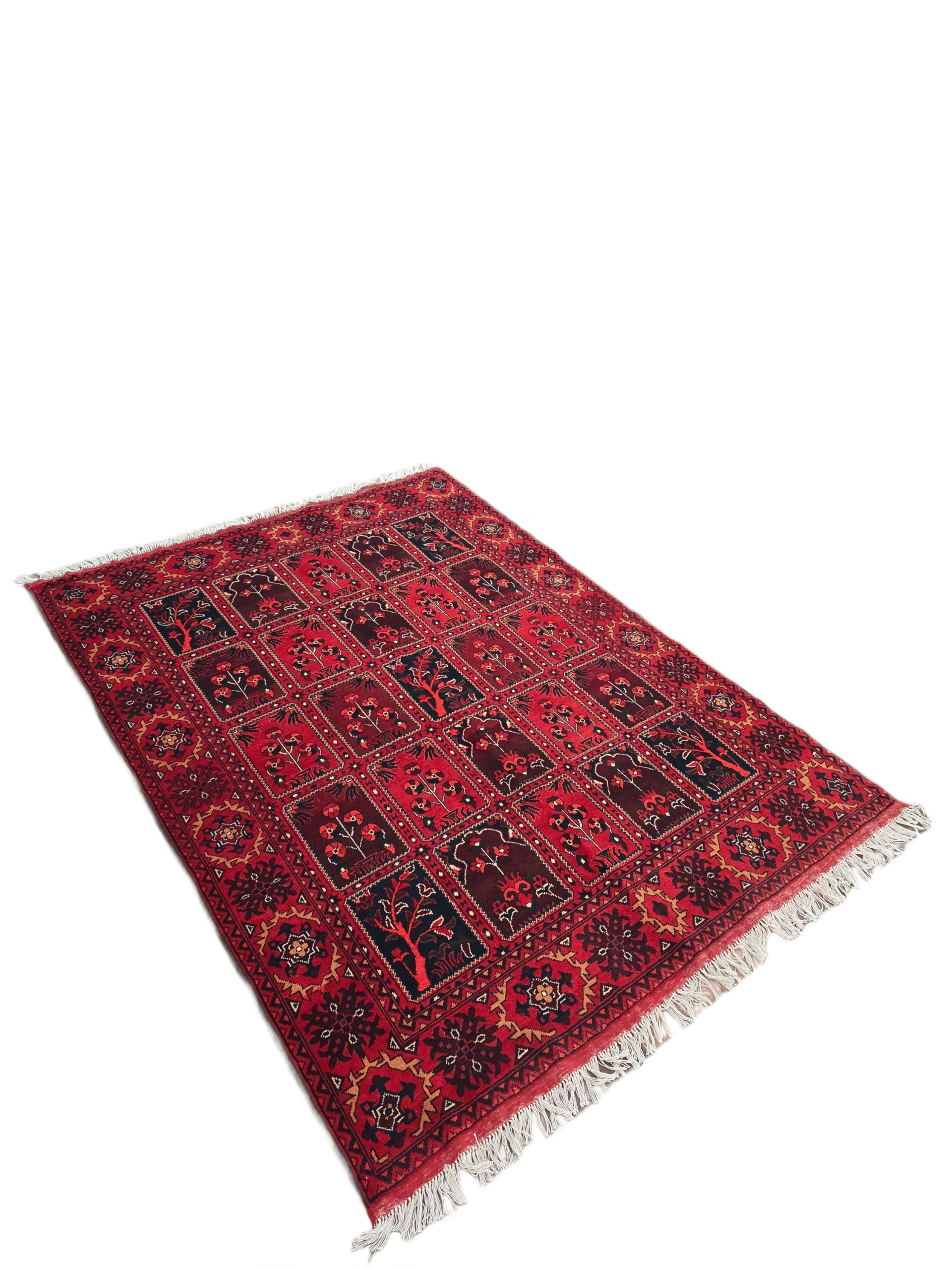 Burgundy Garden Carpet 204 x 158 CM - Image 5