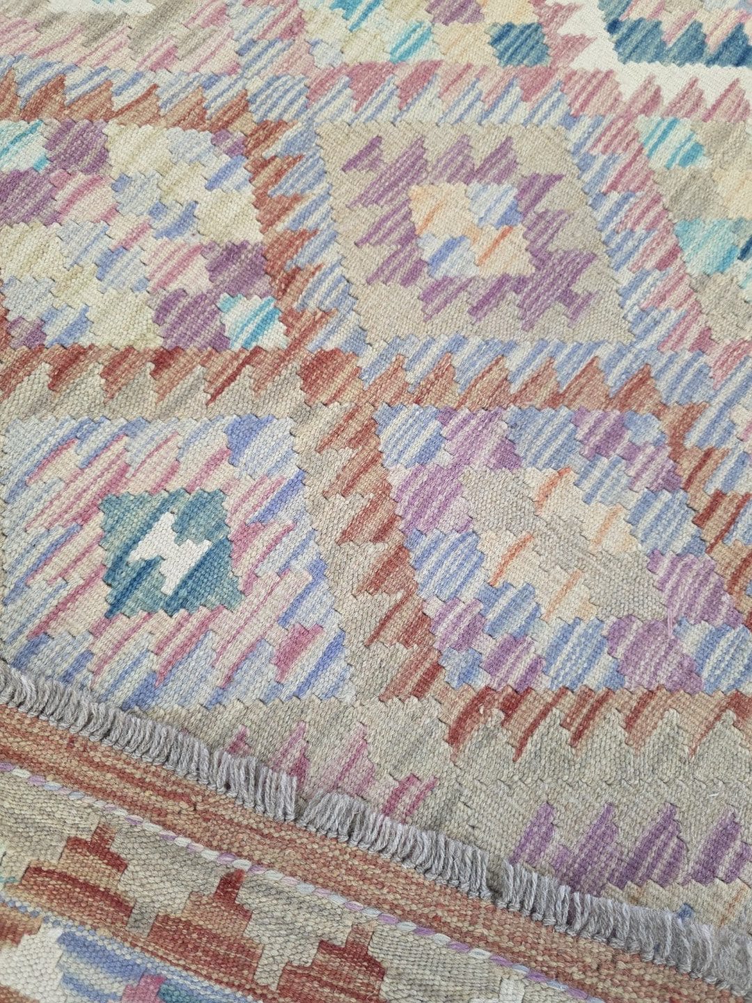 Dusty Lilac Kilim 207 x 150 CM - Image 5