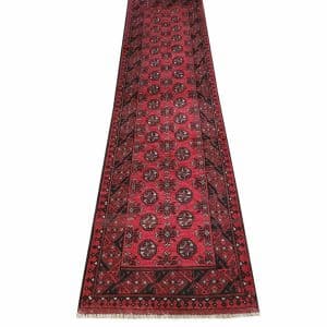 Dusk Passage – Red Afghan Runner 291 x 76 CM