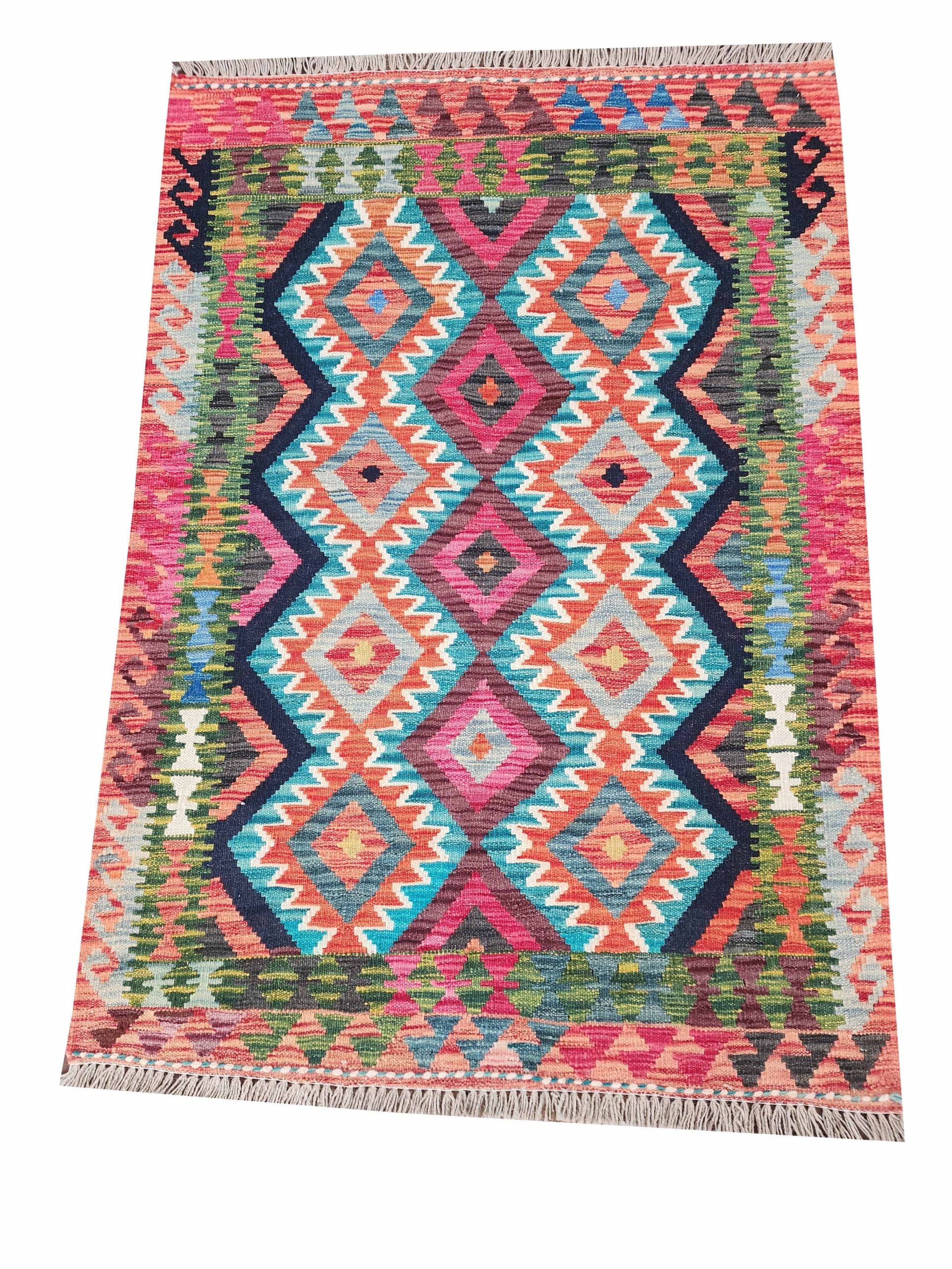 Rainbow Lattice Kilim 146 x 104 CM