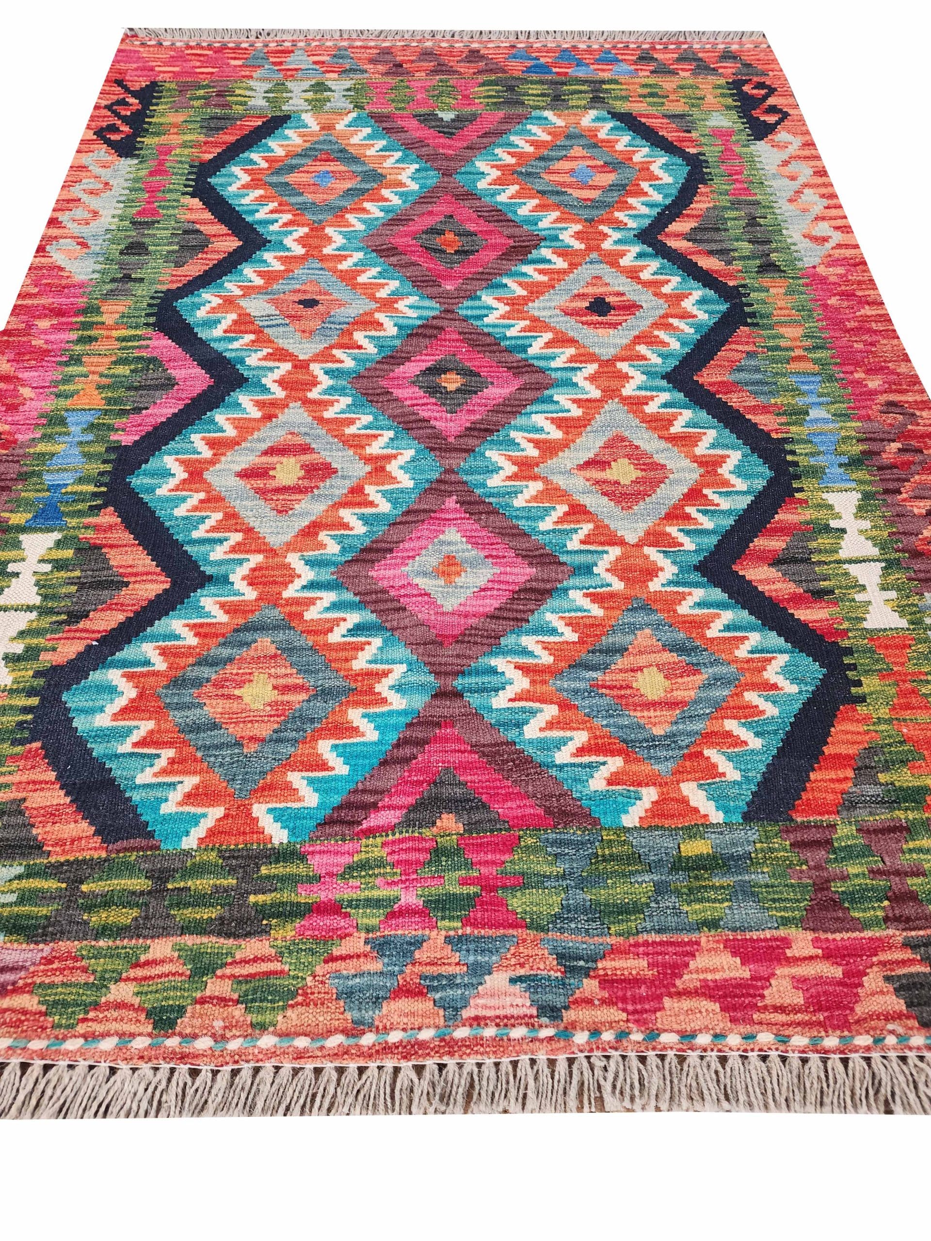 Rainbow Lattice Kilim 146 x 104 CM - Image 4