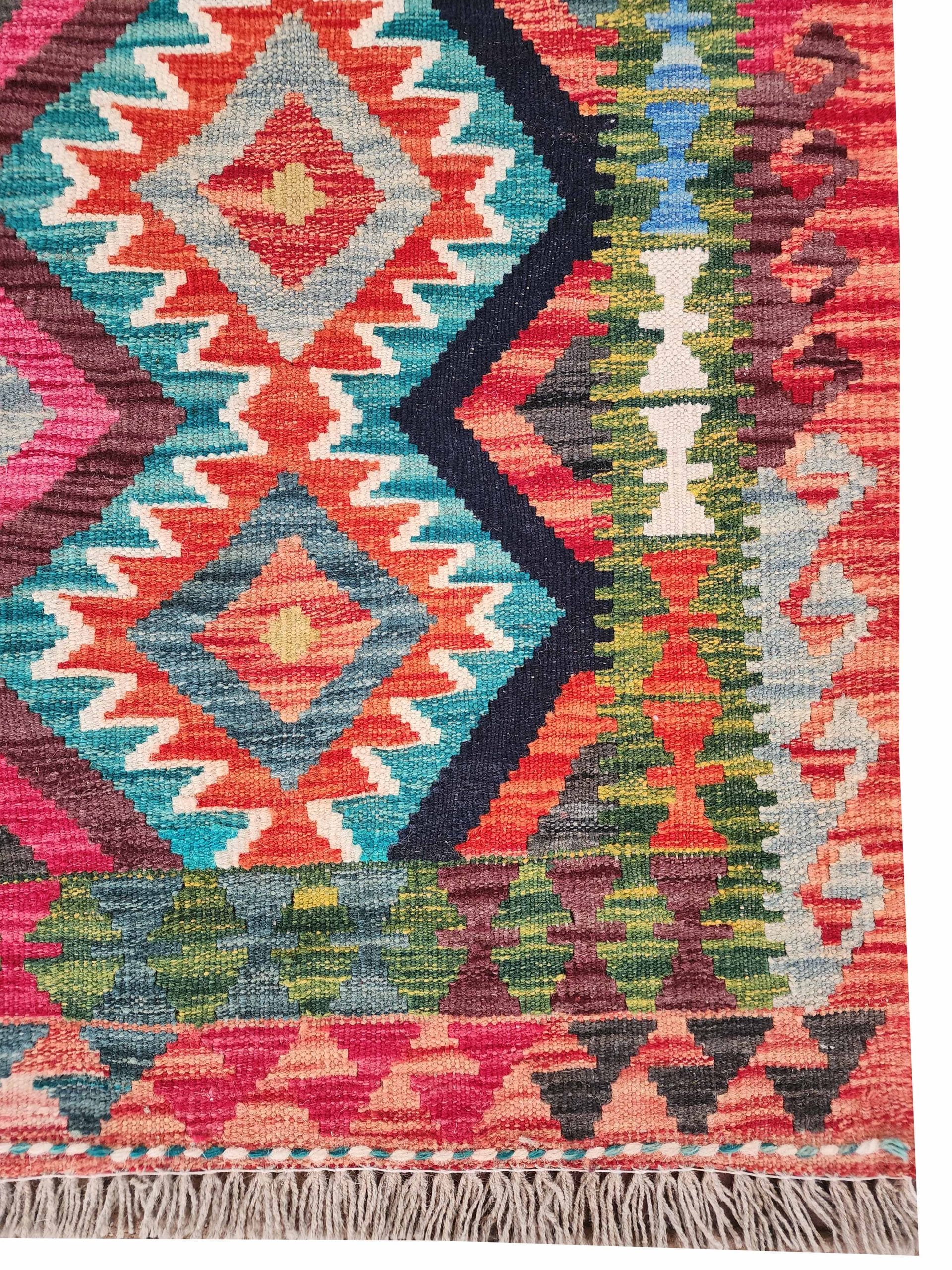 Rainbow Lattice Kilim 146 x 104 CM - Image 3
