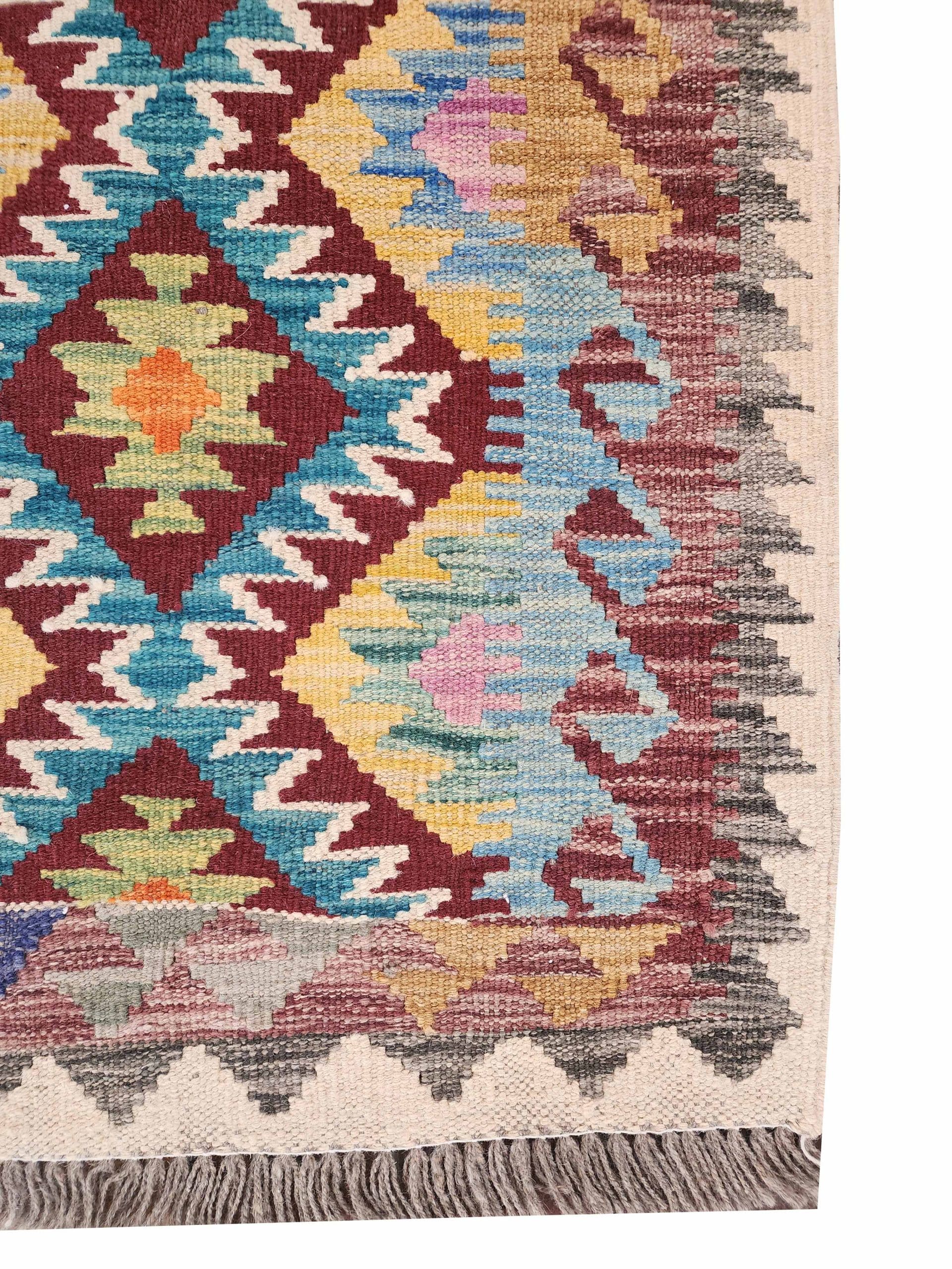 Turquoise Starfield Kilim 147 x 102 CM - Image 2