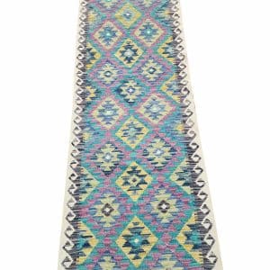Purple Diamond Kilim Runner 246 x 81 CM